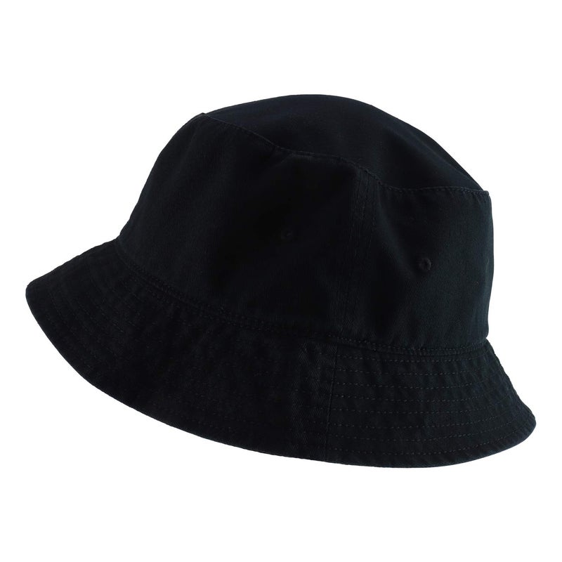 Armycrew Oversized Big Size Men's Cotton Bucket Hat - Black - XL-2XL - Image 2